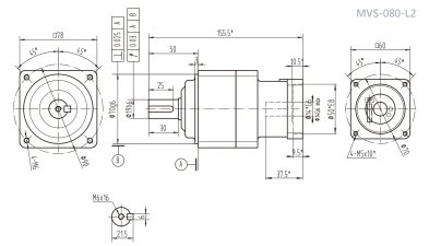 MVS080L2行星减速器型号_尺寸_图纸_参数